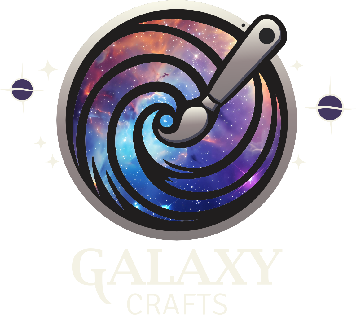 Galaxy Crafts Logo - Crafts - Potery - Design - laser cutting - foam cutting - hand crafts